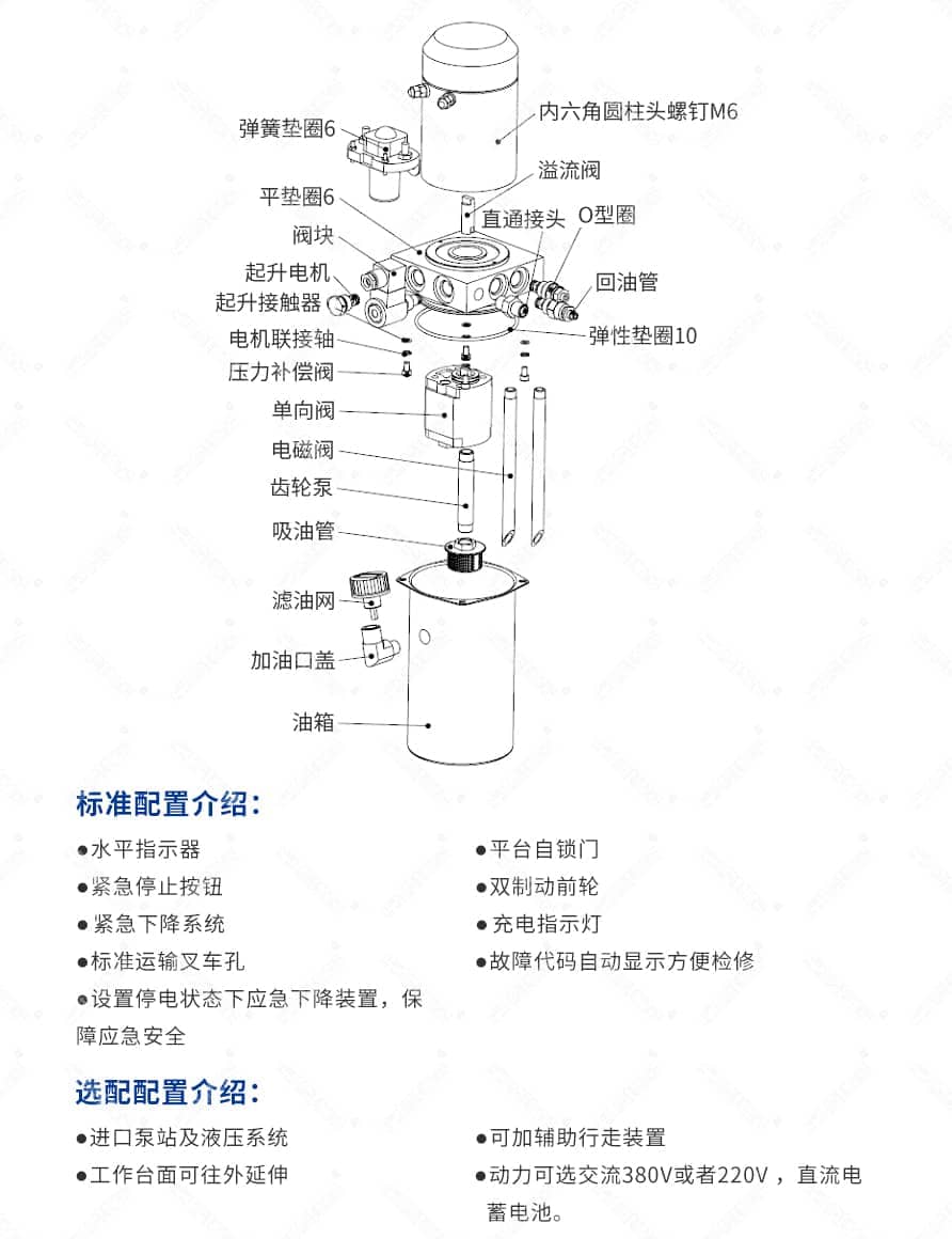自行走剪叉高空作业平台产品参数