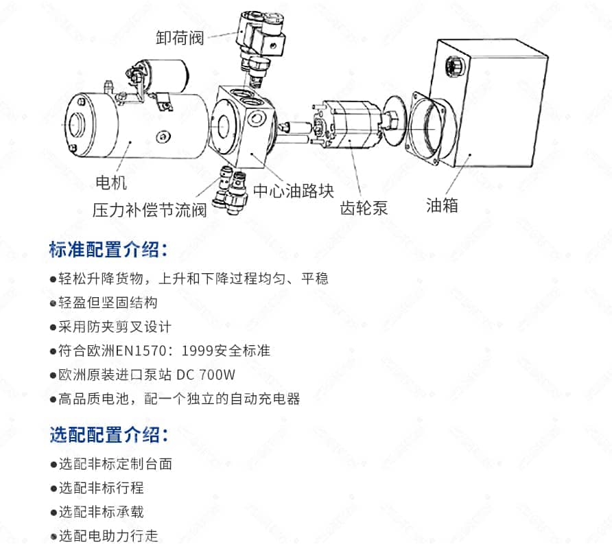 电动液压升降平台车产品参数
